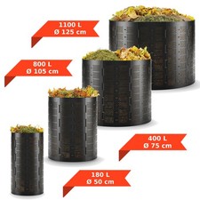 Kompostbehälter Komposter Gartenkomposter Schnell Kunststoff 180-400-800-1100 L