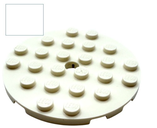 Lego platte 6x6 rund - rund, weiß