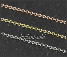 Anker Kette 585 Gold, 1,0/ 1,2/ 1,4/ 1,6mm Stärke, Weißgold, Gelbgold, Rotgold