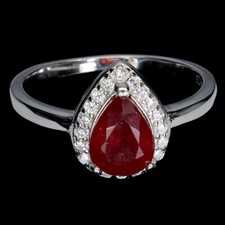 925 Sterlingsilber Ring Birne