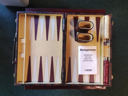 Backgammon kunstlederkoffer - backgammon,