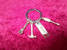 Herzen Schlüsselanhänger ♥Dad, drei Werkzeuge♥ Handgefertigt