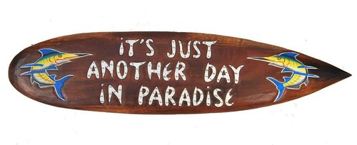 Holzschild surfboard look - holzschild,