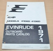 OMC Johnson Evinrude  4HP Model Boots Motor Parts Book Ersatzteilliste 1970