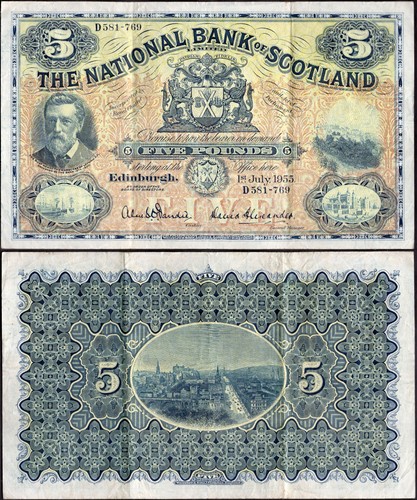 Nationalbank scotland 5 - nationalbank, scotland.