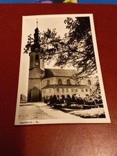 Alte AK Hochkirch i. Sa. Kirche Friedhof Echtfoto ca. 1940