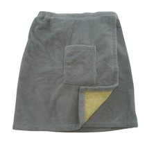 Saunakilt für Herren, mit Klettverschluss, grau gelb, Saunazubehör Wellnesskilt