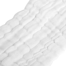 (WHITE)5 Stück Babywindeln Baumwollgaze-Babywindeln Wiederverwendbare