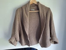 Kardigan Gr. 38 Public Braun Strickjacke Poncho