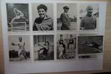 9 Sammelbilder - Sportgrößen im Olympiajahr 1936 - Zigarettenfabrik Mahalesi