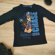 PAW Patrol Jungen Langarmshirt Longsleeve Chase Marshall Blau 100% Baumwolle