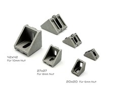 1x 5x 10x PV Eckverbinder 90° Winkel Alu-Guss 20x20 / 27x27 / 42x42