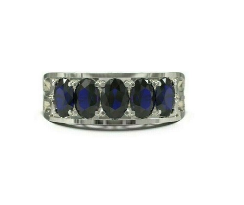 Silber blau saphir ring - blau,