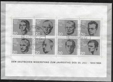 20. JULI ,  Blockausgabe Nr. 3, Sonderstempel BERLIN, Euro 170