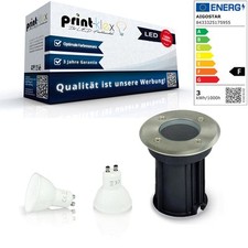 LED Bodenleuchte Bodenstrahler Einbaustrahler Gartenspot 3W 6500K GU10 Rund
