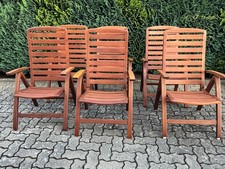 Exklusive Teak Hochlehnersessel/Gartenstuhl aus wetterfestem Teakholz 6 Stück