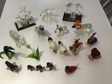 Glasfiguren Konvolut Fische und Meerestiere Elefanten Hühner Eisbär