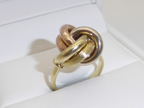 585 gold ring tricolor - 585,
