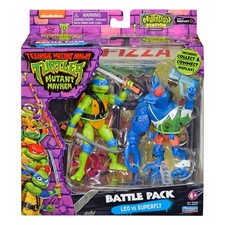 Leo VS Superfly Battle Pack Turtles TMNT Mutant Mayhem 11cm Figur Playmates