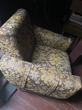 DDR (N)Ostalgie Omas stylische Polster-Sessel auf Rollen, zum Aufarbeiten