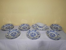 Tafelservice  Teller Suppenteller Platte Sauciere Zwiebelmuster Z & G 14 Teile