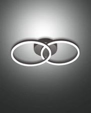 Fabas Luce LED Wandleuchte Giotto 110x530mm 36W Warmweiß Schwarz dimmbar