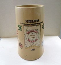 Bier Krug 0,5 l Fidelitas 1981 Wirte-Verein Karlsruhe Wolf Moninger Sinner Hutte