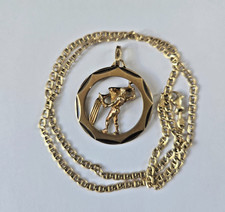 Sternzeichen Wassermann 333/ Rund 3cm + Kette 333/ 46cm