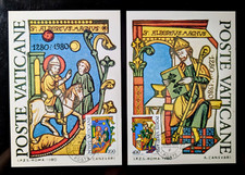 Vatikanstadt Mi777+778 Maximumkarte EST 18.NOV.1980 Hl. Albertus Magnus