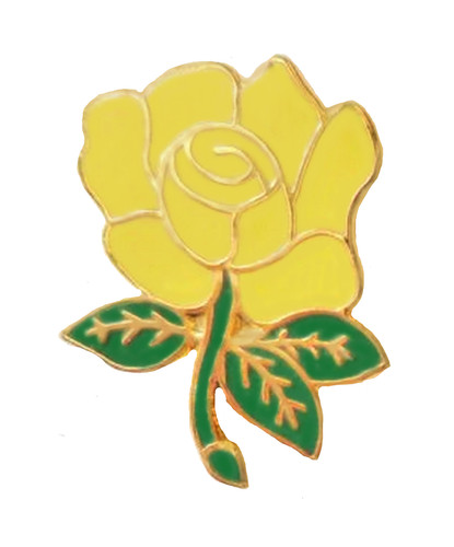 Gelbe rose pin anstecker - gelbe,