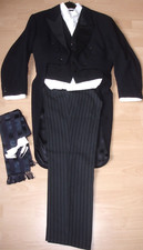 Hochweriger Frack Schwalbenschwanz antik komplett Hose+Weste+Fliege