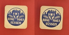 Bräuhaus Füssen blauer Kreis Brauerei Bierdeckel Bier