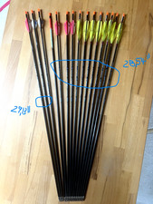 3 PfeileCarbon 29,13 Zoll und 12 Pfeile Carbon 28,54 Zoll mit 700 Spine
