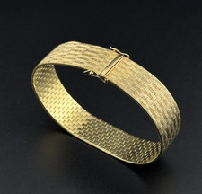 Armband 585 Gold 14 Karat Damen Echtschmuck Goldschmuck Armreif breit 48,09g