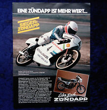 Zündapp K 80 RSM, originale Werbung aus 1983