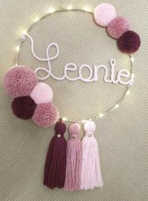 Traumfänger mit Namen und LED, Geburt, Taufe, Hochzeit,