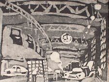 Stadtlandschaft Grenzübergang Manfred Butzmann Original Ätzradierung o.J.