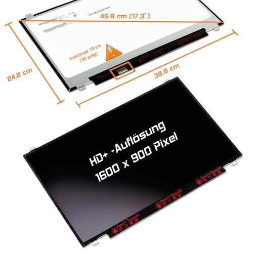 Led display matt passend - 17,3",