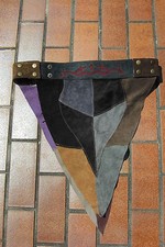 Mittelalter zipfel rock jupe skirt leder cuir Larp gothic elfen goa psy wicca 