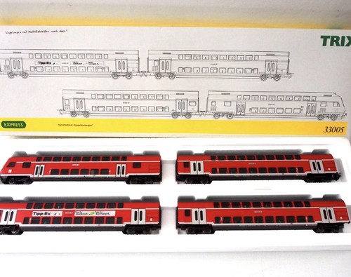 Trix doppelstockwagen set - h0,