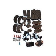 Carrera GO!!! Konvolut ca 20m aus ca 170 Schienen und div. Kleinteilen + 9 Autos