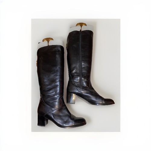 Damenstiefel leder mit fell - leder,