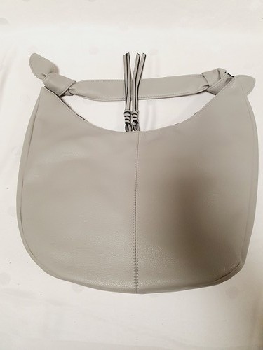 Leder handtasche grau - leder,