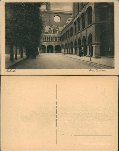 Ansichtskarte lübeck rathaus - lübeck,
