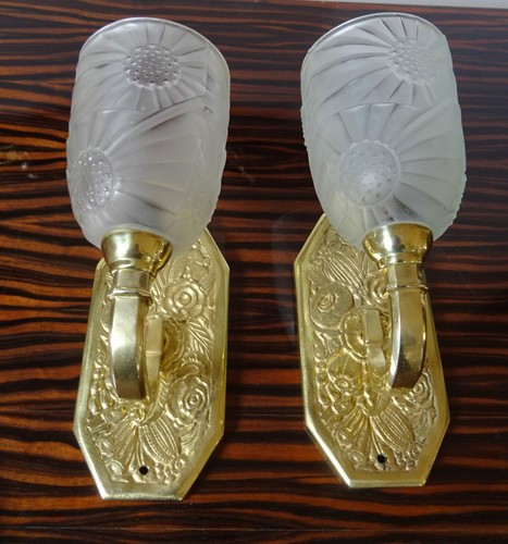 Paar art deco wandlampen - paar,