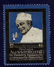 Reklamemarke Ausstellung für Bäckerei Konditorei Stuttgart1911