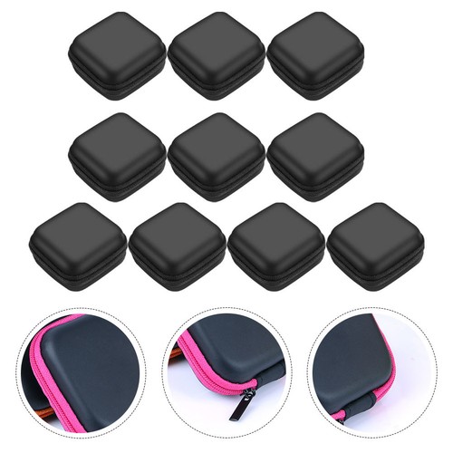 10pcs square earphone - earphone, storage