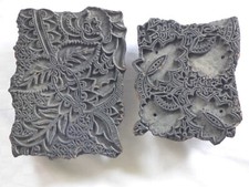 2 antike Stempel Vintage Holz