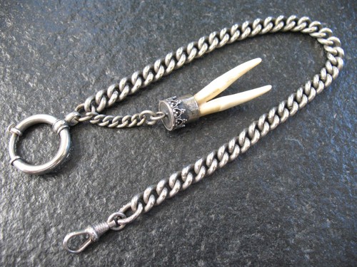 Taschenuhrkette silber 800 - taschenuhrkette,