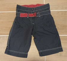 SHORTS kurze Hose Gr. 146/152 von SERGENT MAJOR blau rot mit Gürtel Mädchen
